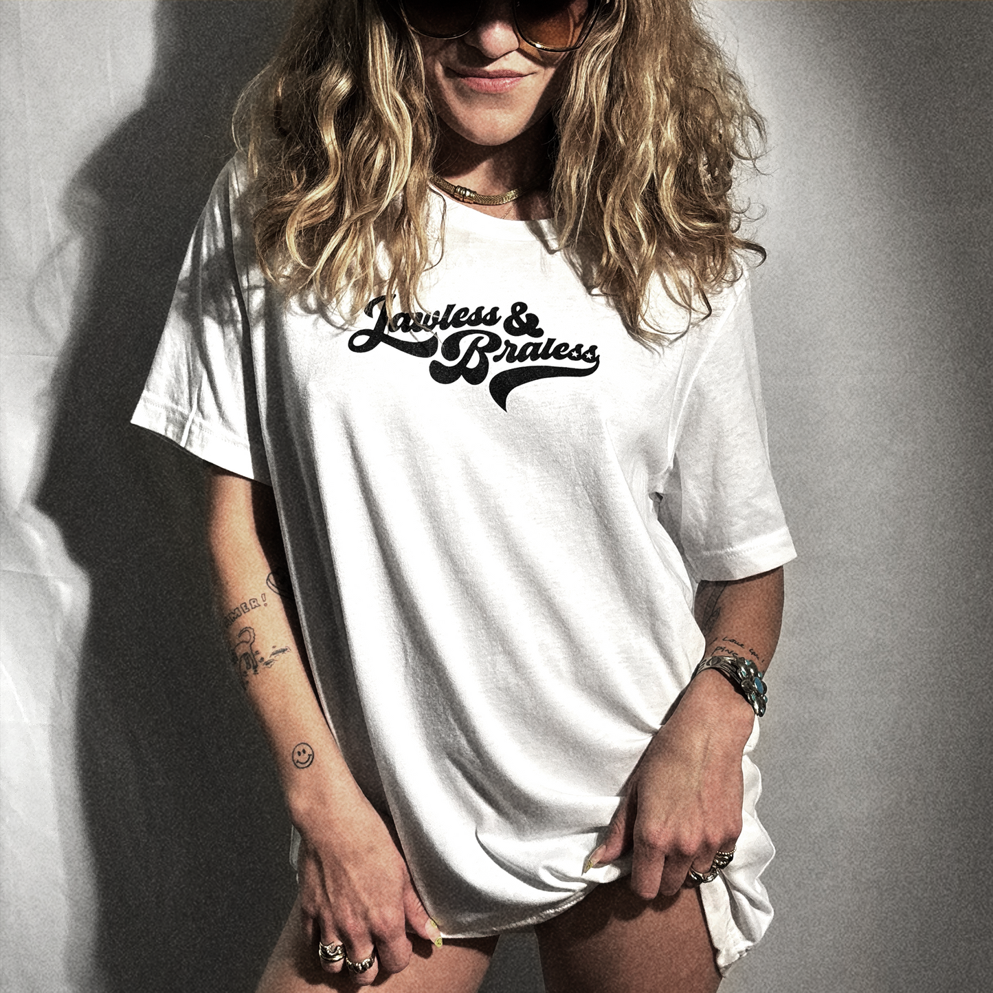 L&B White Tee