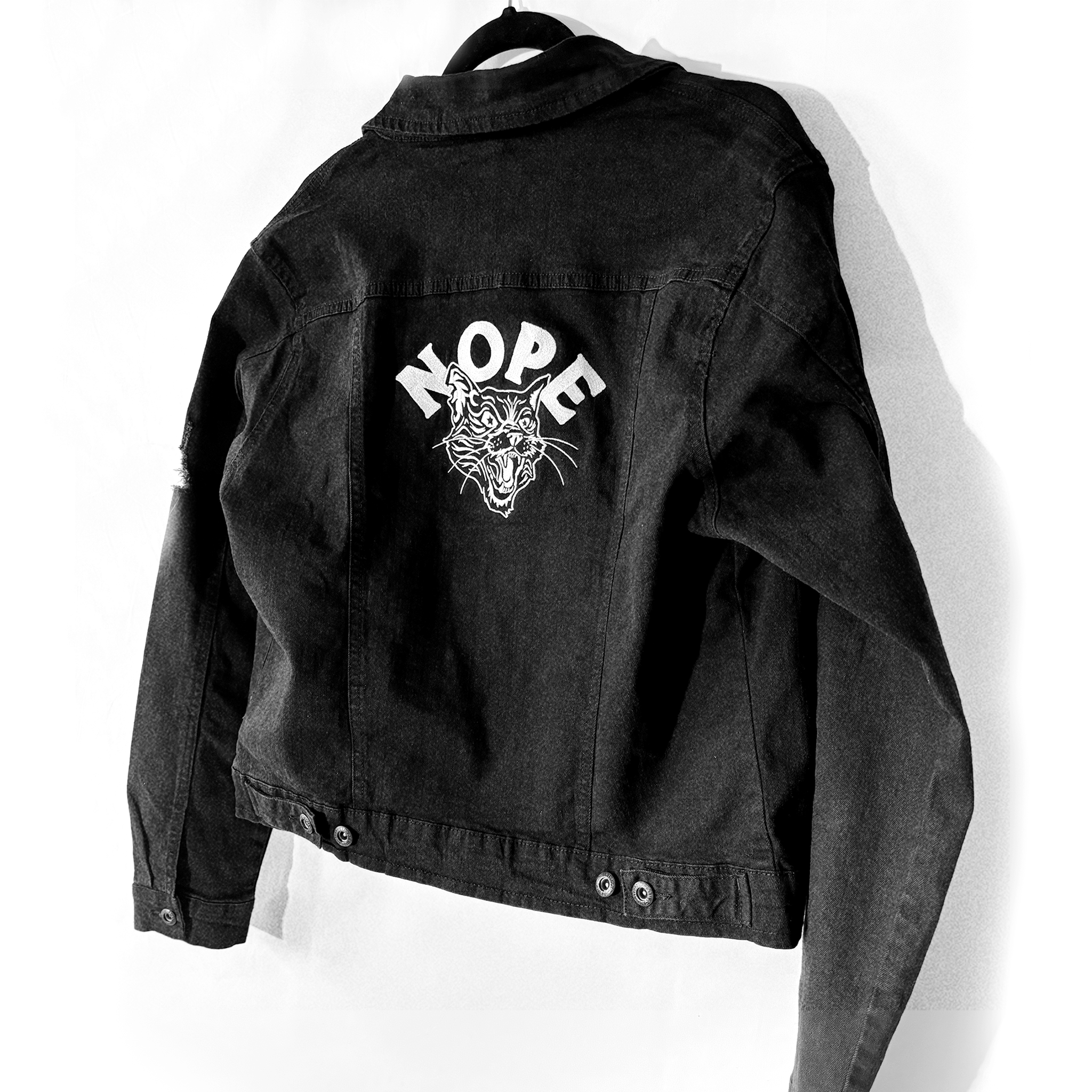 NOPE Denim Embroidered Jacket