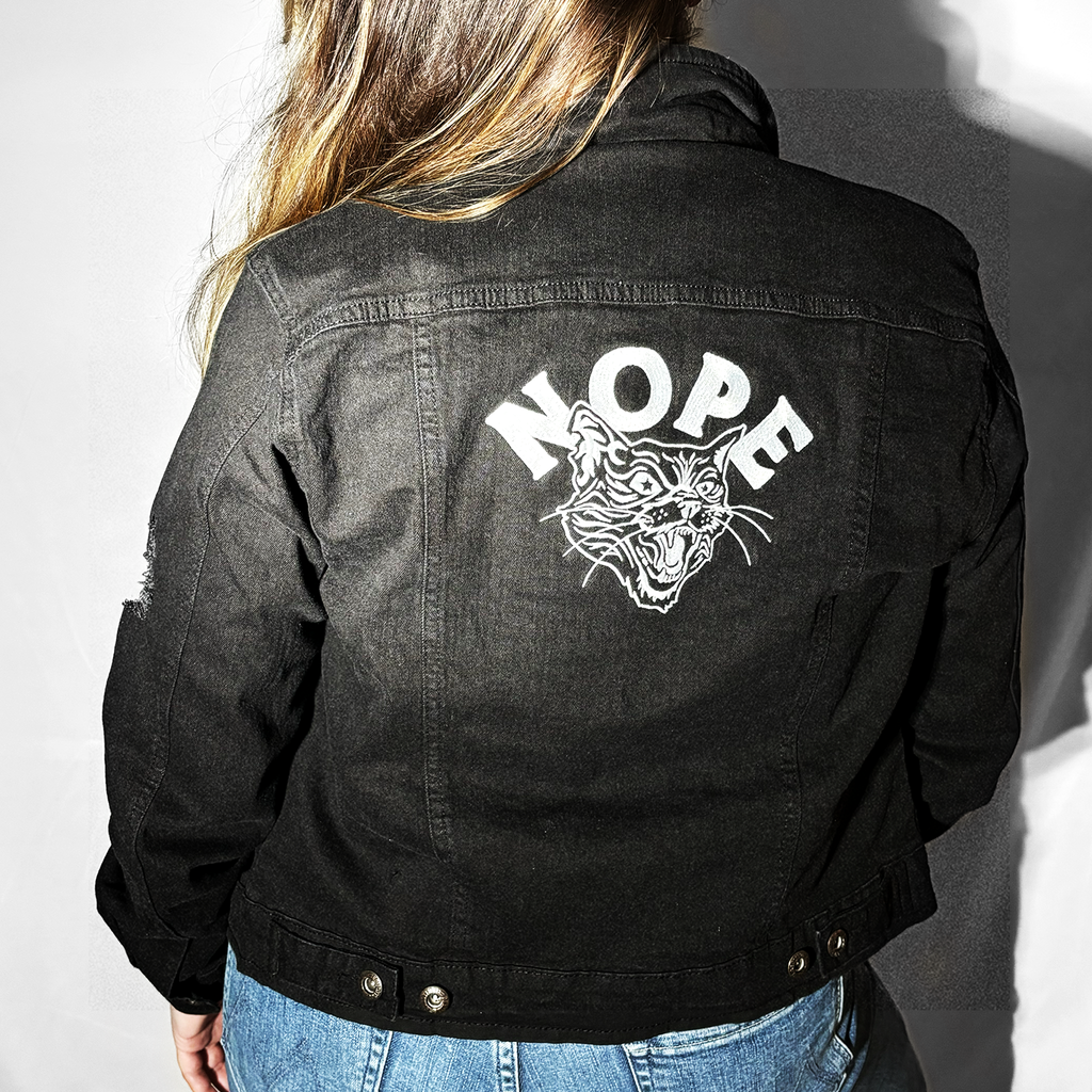 NOPE Denim Embroidered Jacket