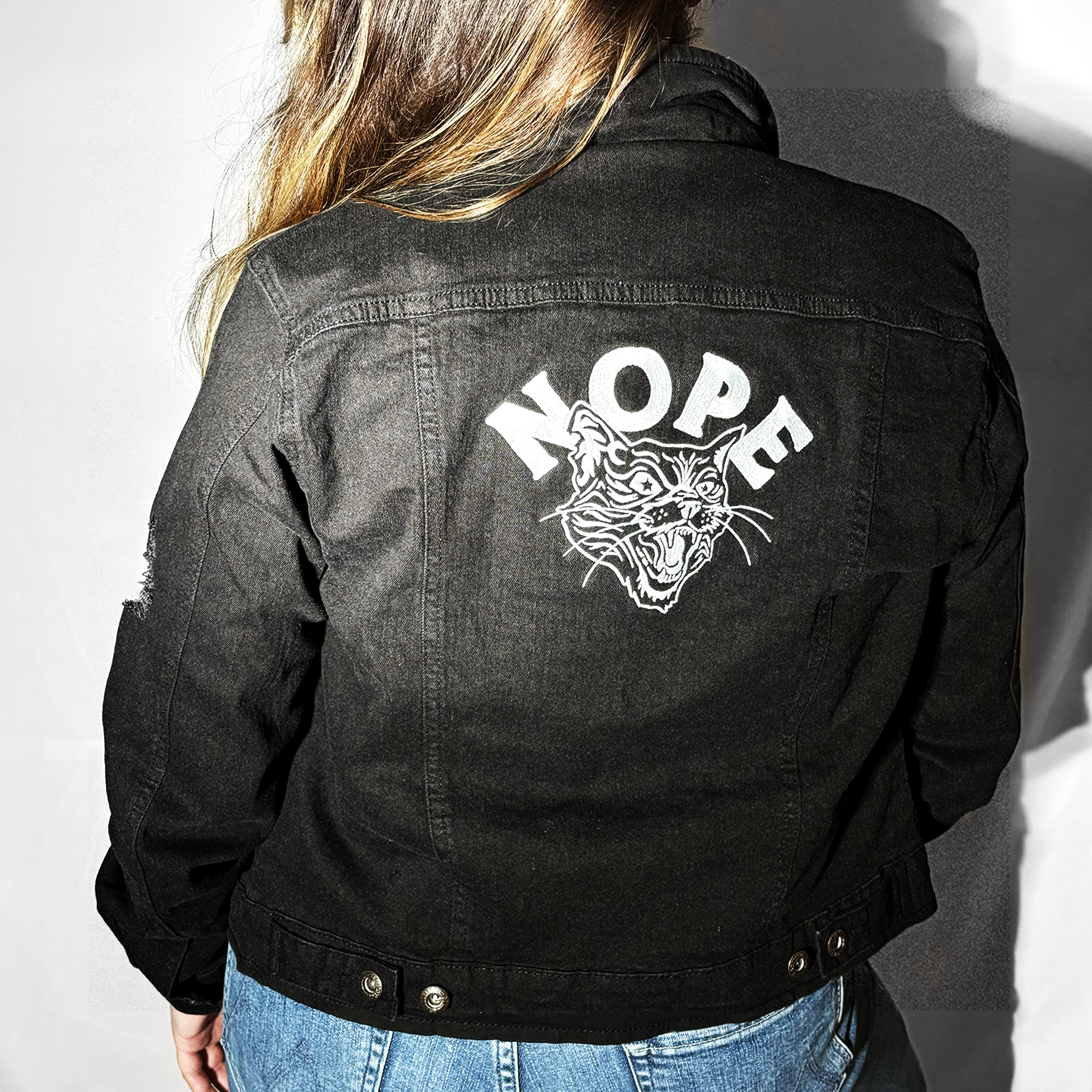 NOPE Denim Embroidered Jacket