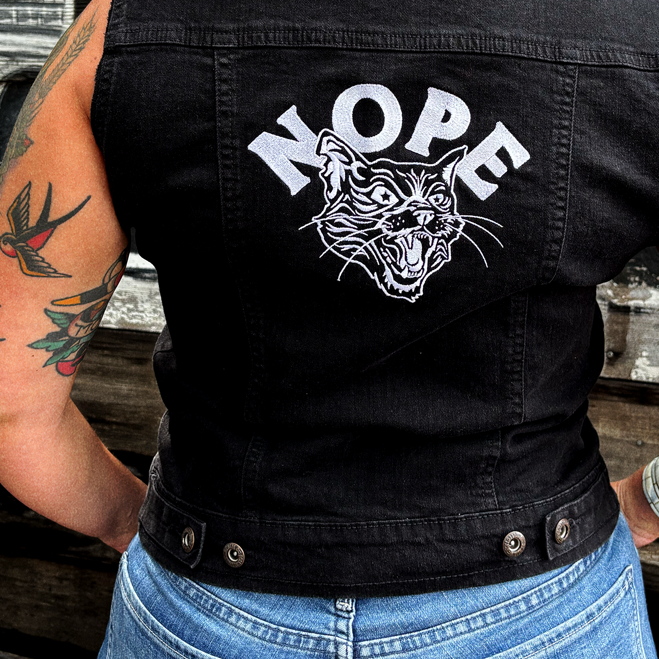 NOPE Sleeveless Denim Jacket